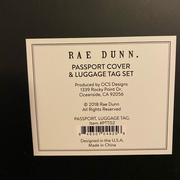 Rae Dunn passport cover & LUGGAGE set - Picture 3 of 3